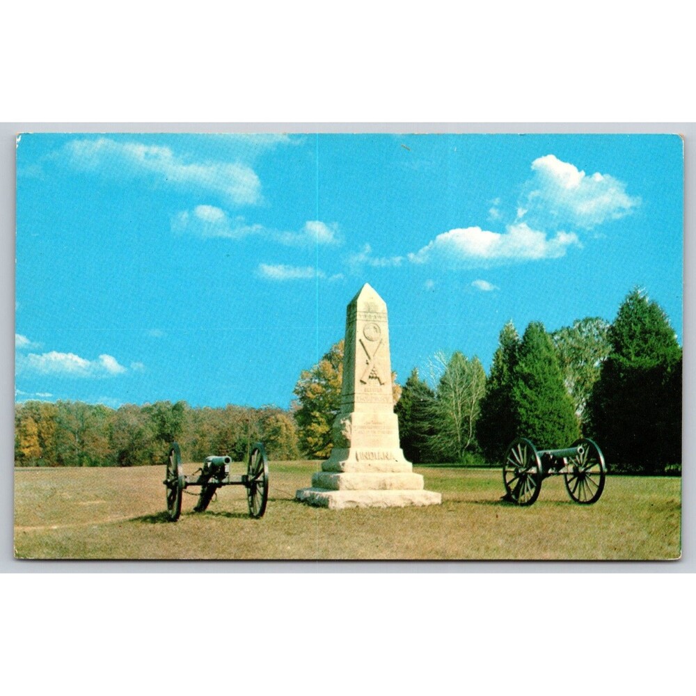 Postcard Tennessee Shiloh National Military Park Indiana Monument Unposted c1950